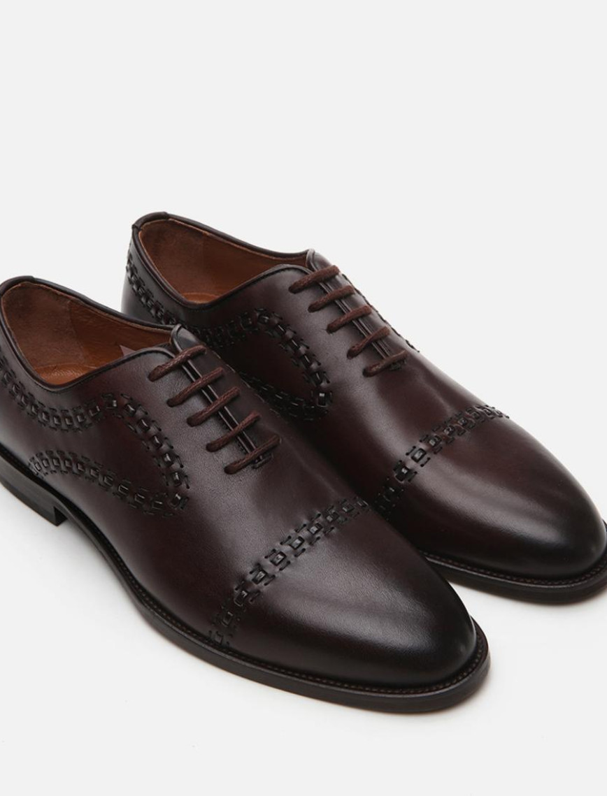 Erkek Deri Kahverengi Klasik Ayakkabı Erkek Deri Kahverengi Klasik Ayakkabı