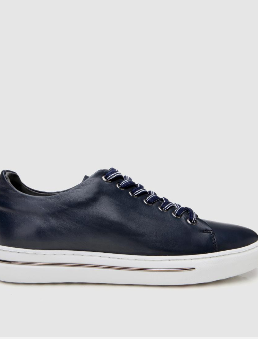 Erkek Deri Lacivert Günlük Ayakkabı Erkek Deri Lacivert Günlük Ayakkabı