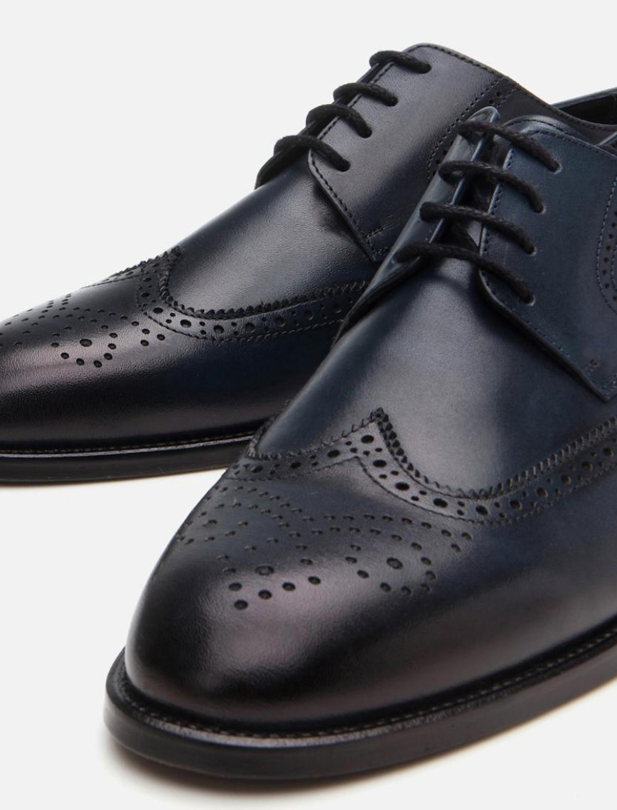 Erkek Deri Lacivert Hafif Tabanlı Klasik Ayakkabı Erkek Deri Lacivert Hafif Tabanlı Klasik Ayakkabı