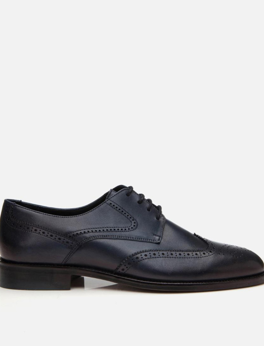 Erkek Deri Lacivert Hafif Tabanlı Klasik Ayakkabı Erkek Deri Lacivert Hafif Tabanlı Klasik Ayakkabı