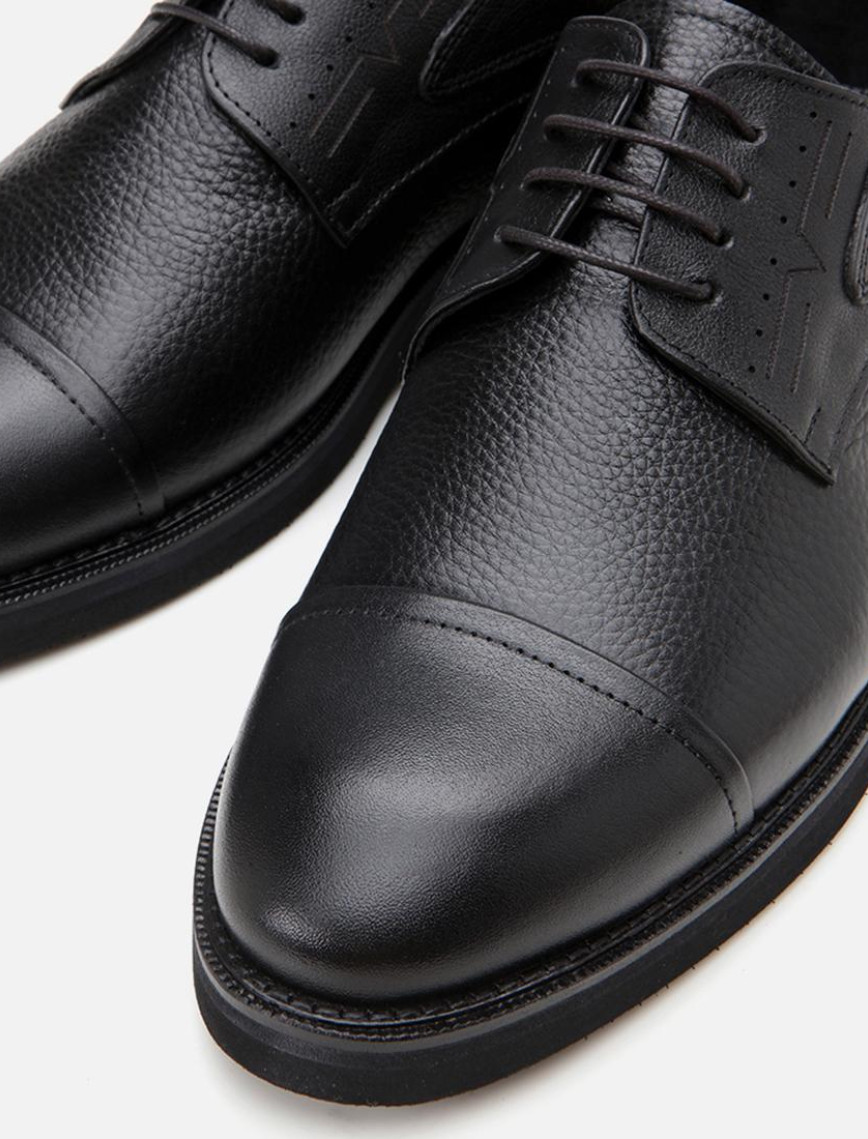 Erkek Deri Siyah Ultra Hafif Tabanlı Klasik Ayakkabı Erkek Deri Siyah Ultra Hafif Tabanlı Klasik Ayakkabı