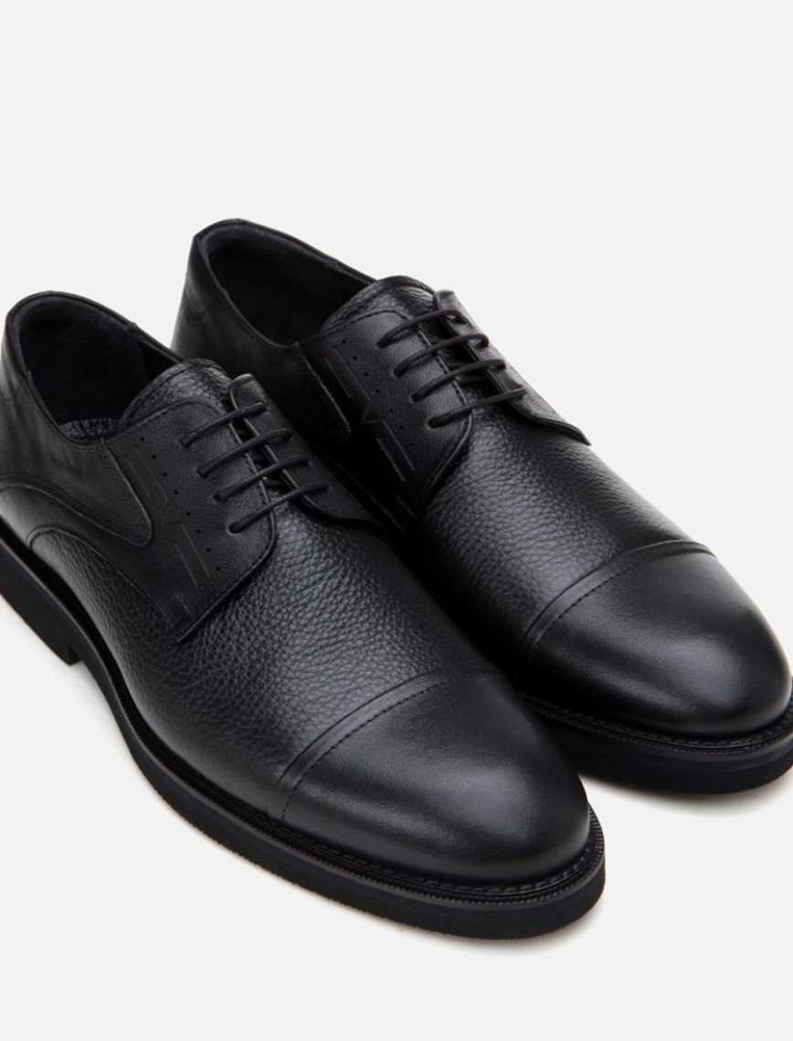 Erkek Deri Siyah Ultra Hafif Tabanlı Klasik Ayakkabı Erkek Deri Siyah Ultra Hafif Tabanlı Klasik Ayakkabı