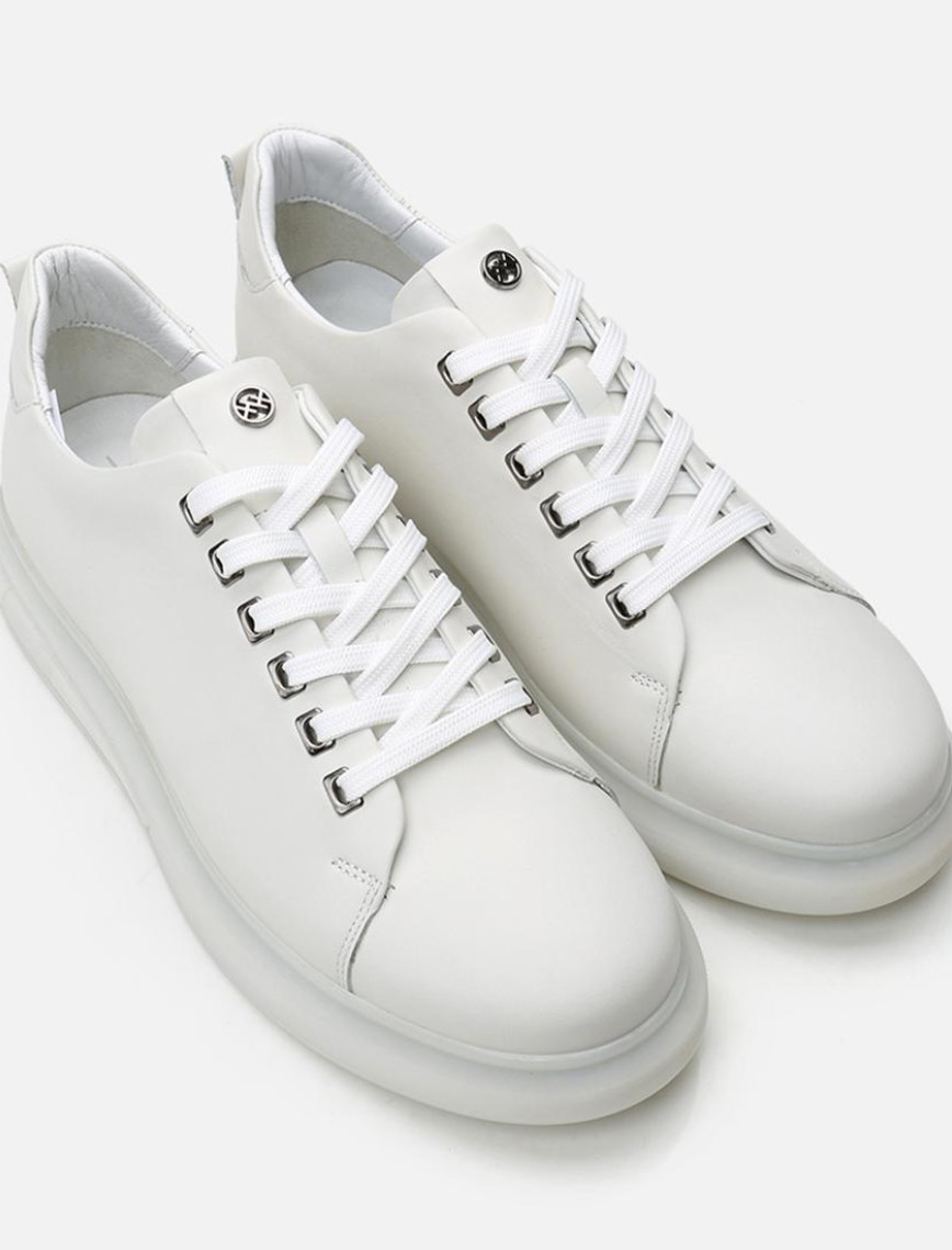 Erkek Deri Bej Günlük Ayakkabı