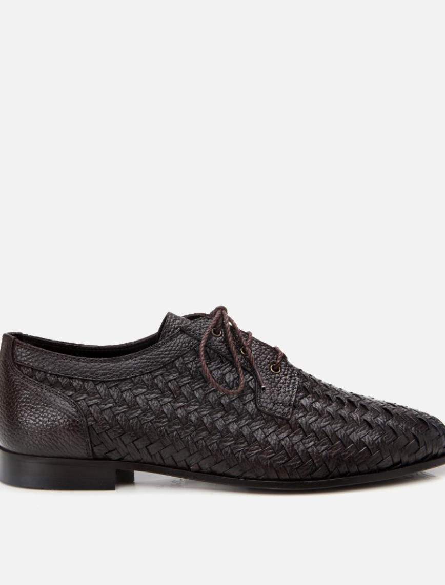 Erkek Deri Siyah Rahat Tabanlı Dokulu Klasik Ayakkabı Erkek Deri Siyah Rahat Tabanlı Dokulu Klasik Ayakkabı