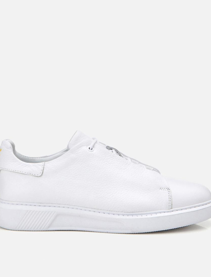 Erkek Deri Beyaz Ultra Hafif Tabanlı Spor Ayakkabı Erkek Deri Beyaz Ultra Hafif Tabanlı Spor Ayakkabı