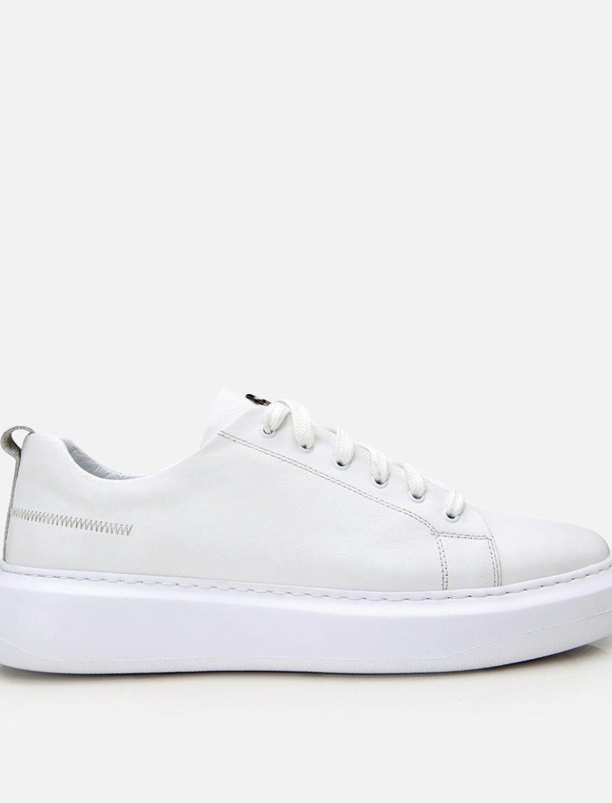 Erkek Deri Lacivert Rahat Tabanlı Spor Ayakkabı Erkek Deri Lacivert Rahat Tabanlı Spor Ayakkabı