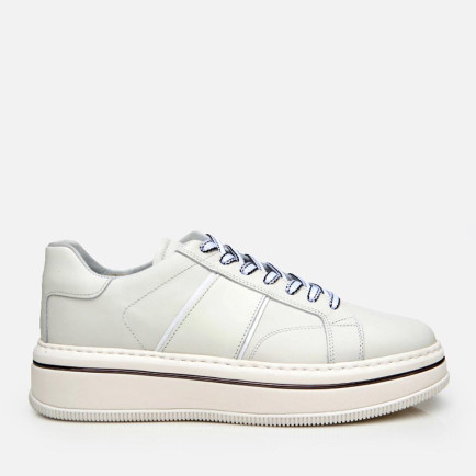 Erkek Deri Beyaz Yüksek Tabanlı Spor Ayakkabı Erkek Deri Beyaz Yüksek Tabanlı Spor Ayakkabı