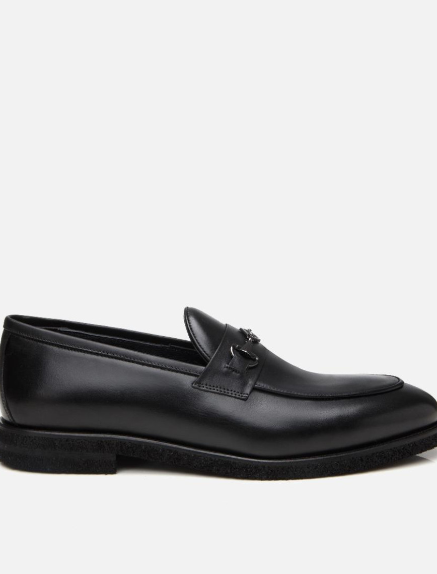 Erkek Deri Siyah Hafif Tabanlı Klasik Loafer Erkek Deri Siyah Hafif Tabanlı Klasik Loafer
