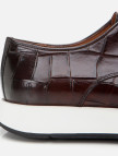 Erkek Deri Kahverengi Kroko Desenli Günlük Ayakkabı Erkek Deri Kahverengi Kroko Desenli Günlük Ayakkabı
