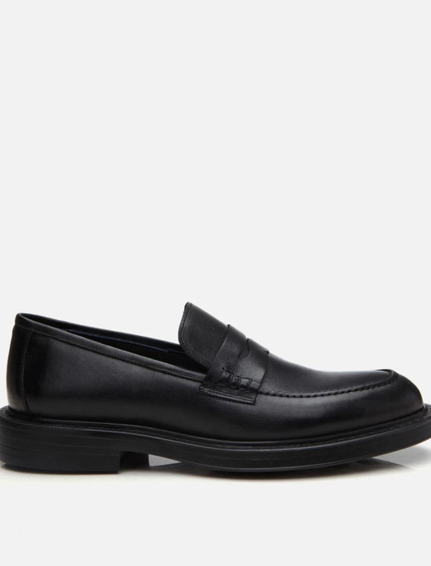 Erkek Deri Siyah Ultra Hafif Tabanlı Klasik Loafer Erkek Deri Siyah Ultra Hafif Tabanlı Klasik Loafer