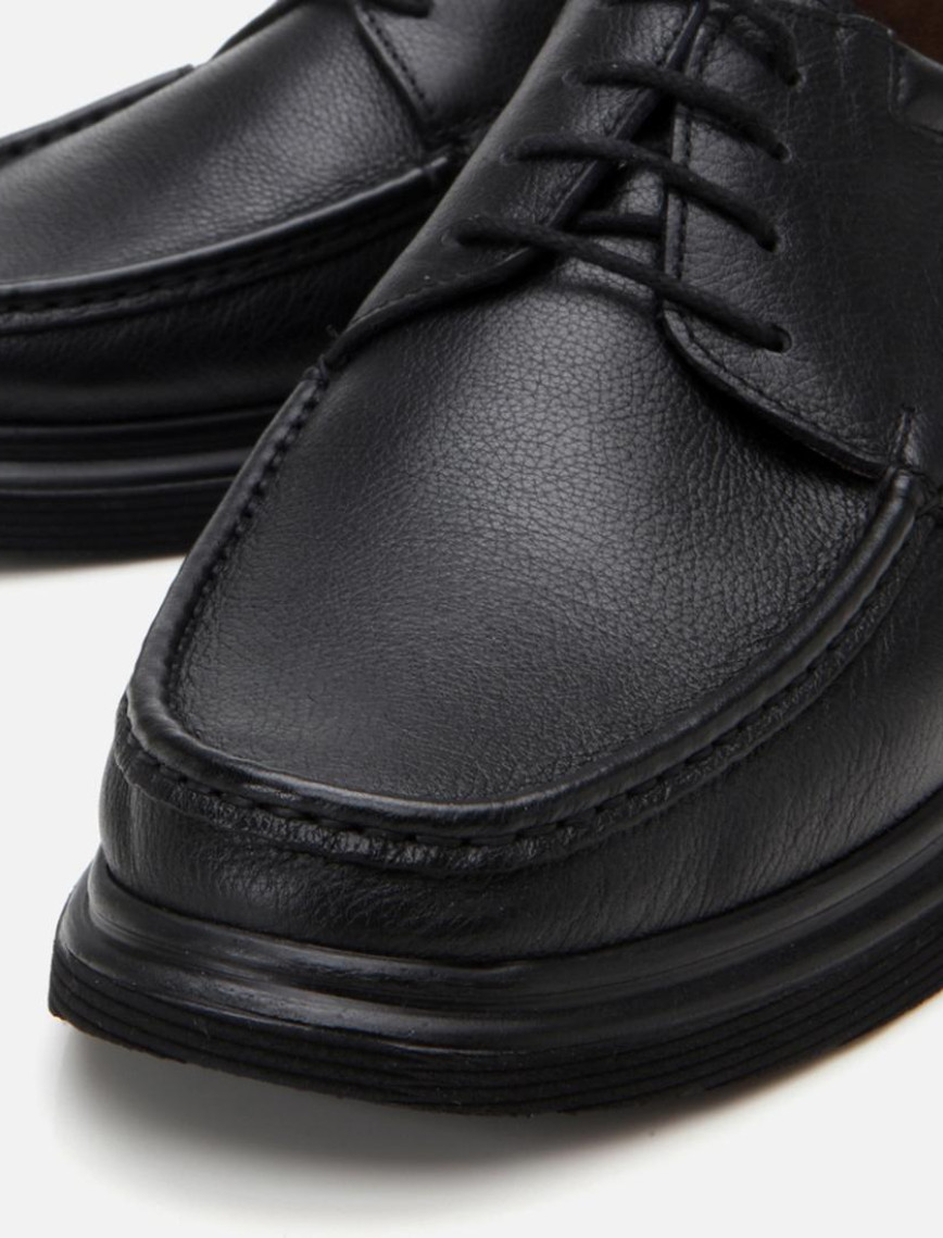 Erkek Deri Siyah Rahat Günlük Ayakkabı Erkek Deri Siyah Rahat Günlük Ayakkabı