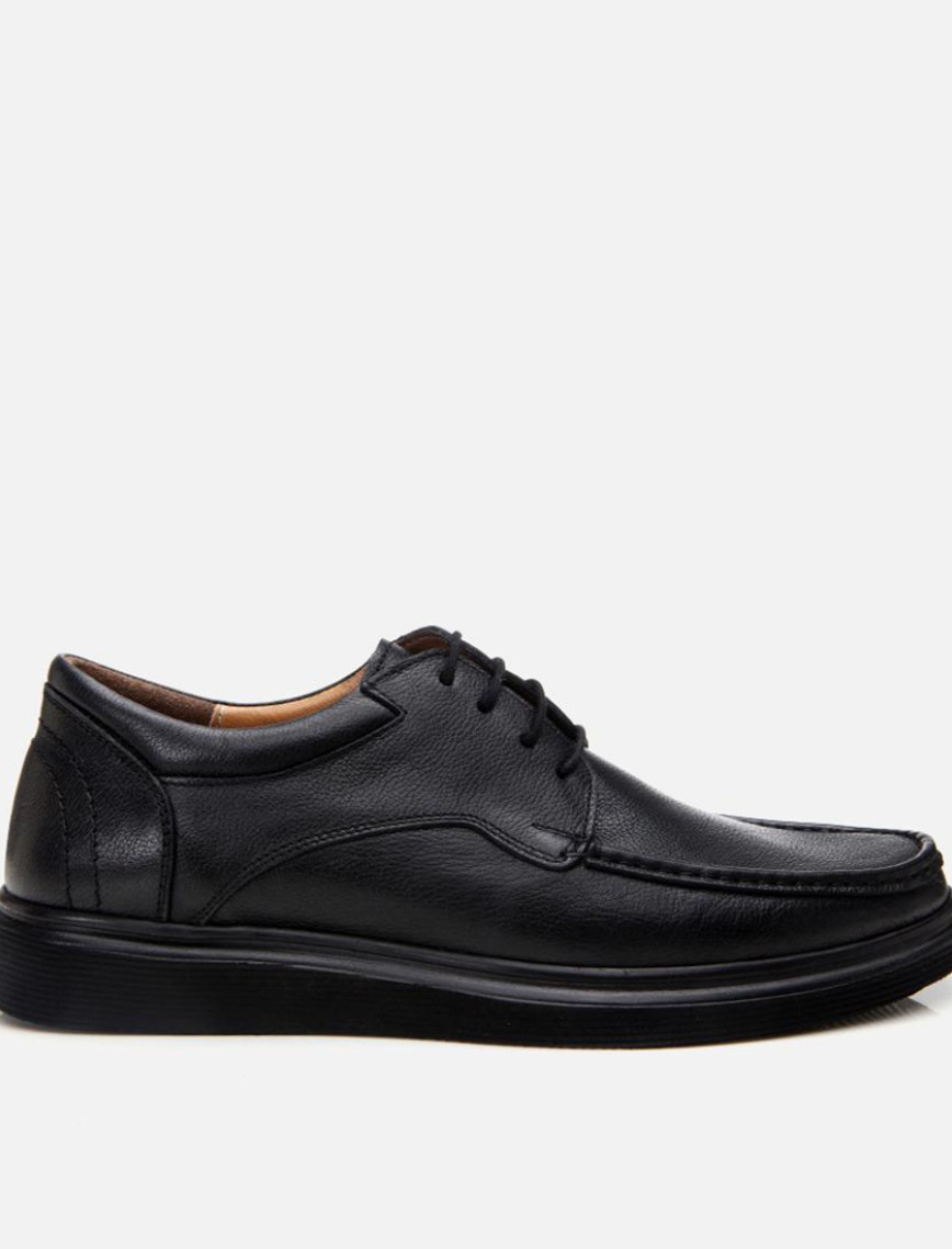 Erkek Deri Siyah Rahat Günlük Ayakkabı Erkek Deri Siyah Rahat Günlük Ayakkabı