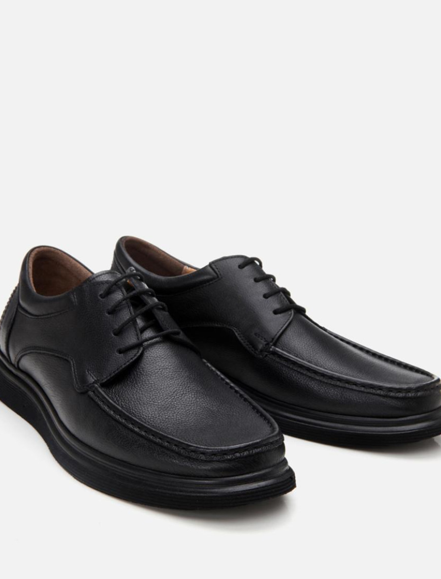 Erkek Deri Siyah Rahat Günlük Ayakkabı Erkek Deri Siyah Rahat Günlük Ayakkabı