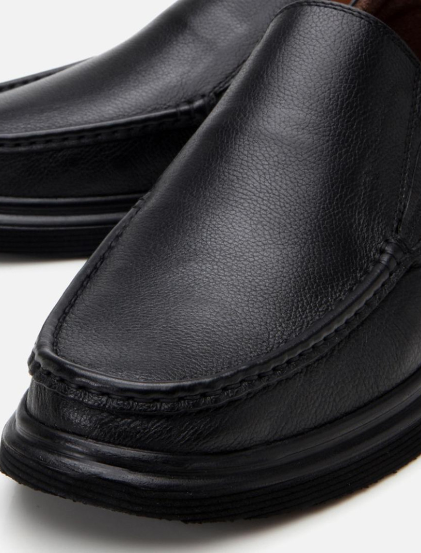 Erkek Deri Siyah Rahat Günlük Ayakkabı Erkek Deri Siyah Rahat Günlük Ayakkabı
