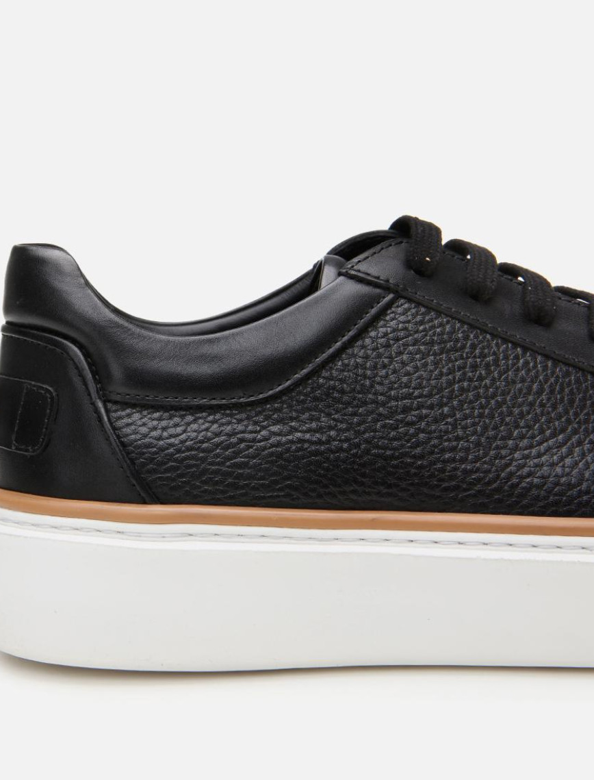 Erkek Deri Siyah Hafif Tabanlı Spor Ayakkabı Erkek Deri Siyah Hafif Tabanlı Spor Ayakkabı