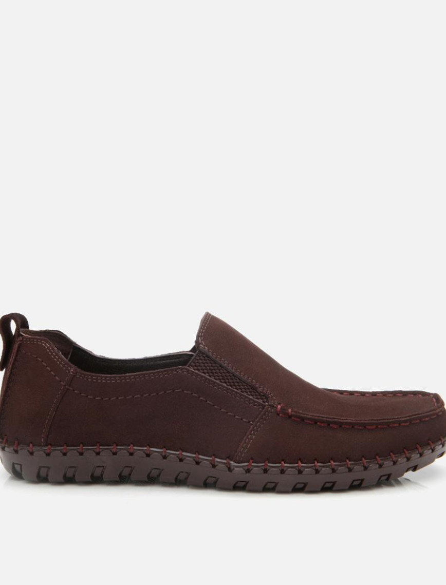 Erkek Nubuk Deri Kahverengi Rahat Günlük Loafer Erkek Nubuk Deri Kahverengi Rahat Günlük Loafer