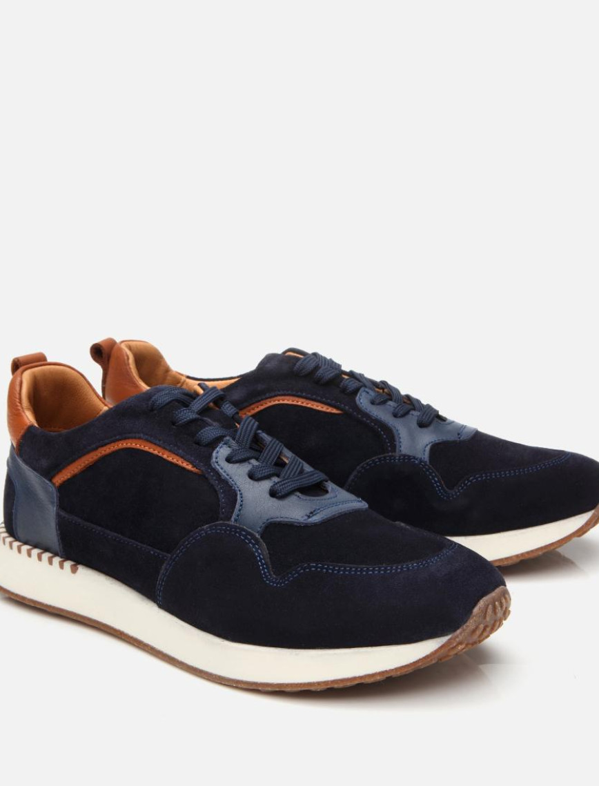 Erkek Süet Deri Lacivert Spor Ayakkabı Erkek Süet Deri Lacivert Spor Ayakkabı