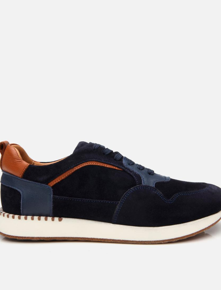 Erkek Süet Deri Lacivert Spor Ayakkabı Erkek Süet Deri Lacivert Spor Ayakkabı