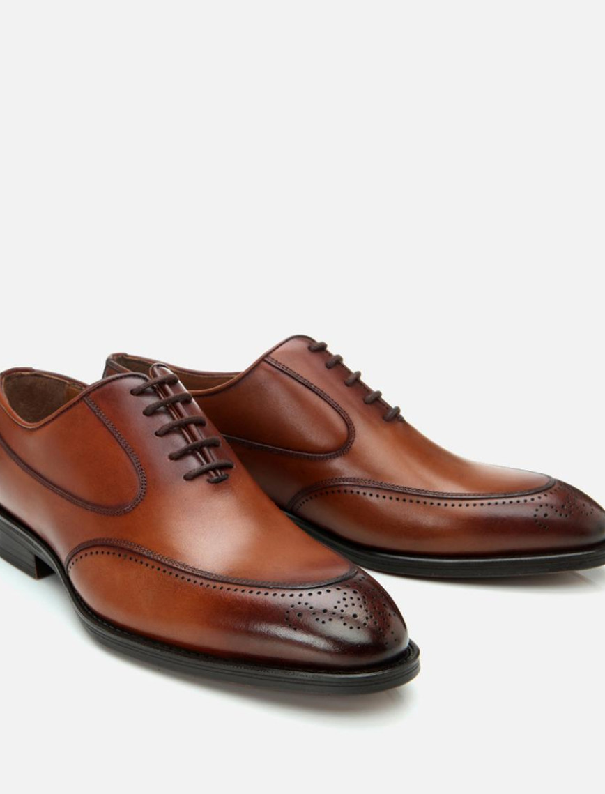 Erkek Deri Taba Klasik Şık Ayakkabı Erkek Deri Taba Klasik Şık Ayakkabı