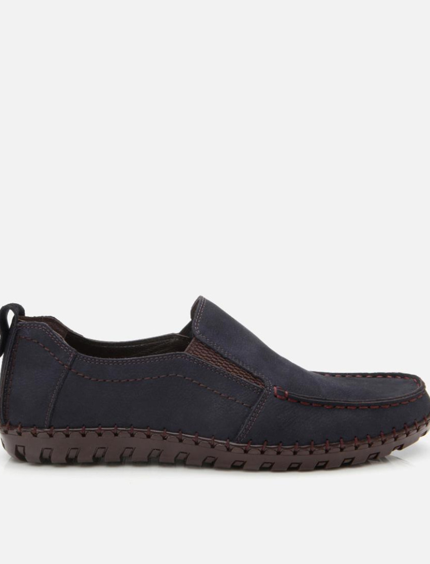 Erkek Nubuk Deri Kahverengi Rahat Günlük Loafer Erkek Nubuk Deri Kahverengi Rahat Günlük Loafer