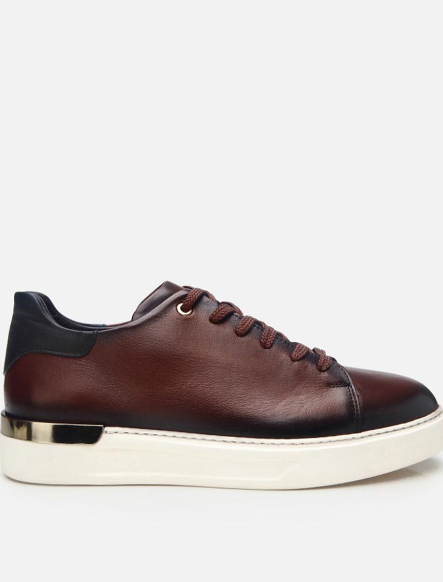 Erkek Deri Kahve Toka Detaylı Spor Ayakkabı Erkek Deri Kahve Toka Detaylı Spor Ayakkabı