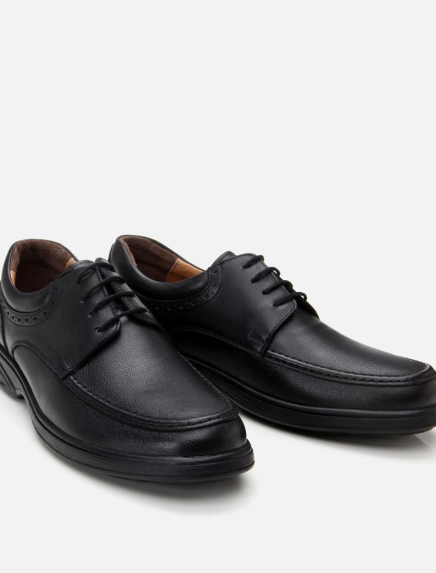 Erkek Deri Siyah Rahat Günlük Ayakkabı Erkek Deri Siyah Rahat Günlük Ayakkabı