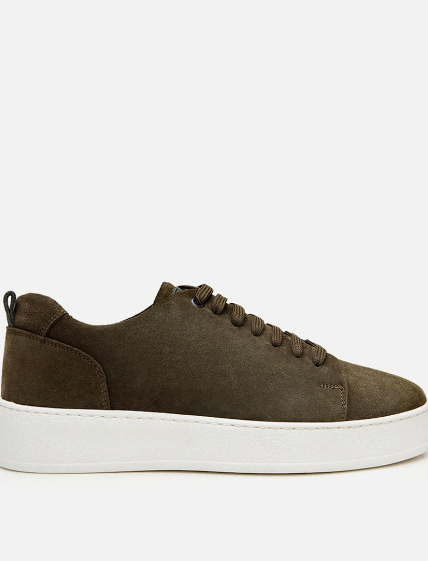 Erkek Süet Deri Haki Hafif Tabanlı Spor Ayakkabı Erkek Süet Deri Haki Hafif Tabanlı Spor Ayakkabı