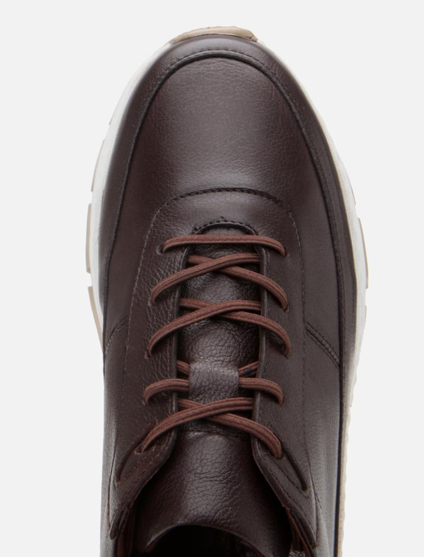 Erkek Deri Kahverengi Ultra Hafif Tabanlı Spor Ayakkabı Erkek Deri Kahverengi Ultra Hafif Tabanlı Spor Ayakkabı