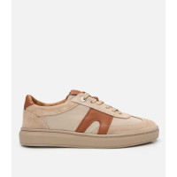 Erkek Deri Bej Ultra Hafif Tabanlı Spor Ayakkabı Erkek Deri Bej Ultra Hafif Tabanlı Spor Ayakkabı