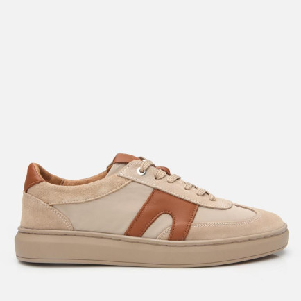 Erkek Deri Bej Ultra Hafif Tabanlı Spor Ayakkabı Erkek Deri Bej Ultra Hafif Tabanlı Spor Ayakkabı