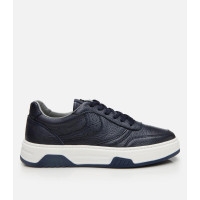 Erkek Deri Lacivert Yüksek Tabanlı Spor Ayakkabı