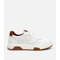 Erkek Deri Beyaz Yüksek Tabanlı Spor Ayakkabı