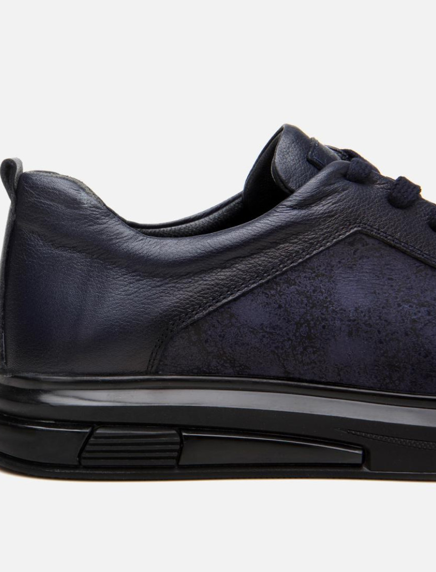 Erkek Deri Lacivert Spor Ayakkabı Erkek Deri Lacivert Spor Ayakkabı