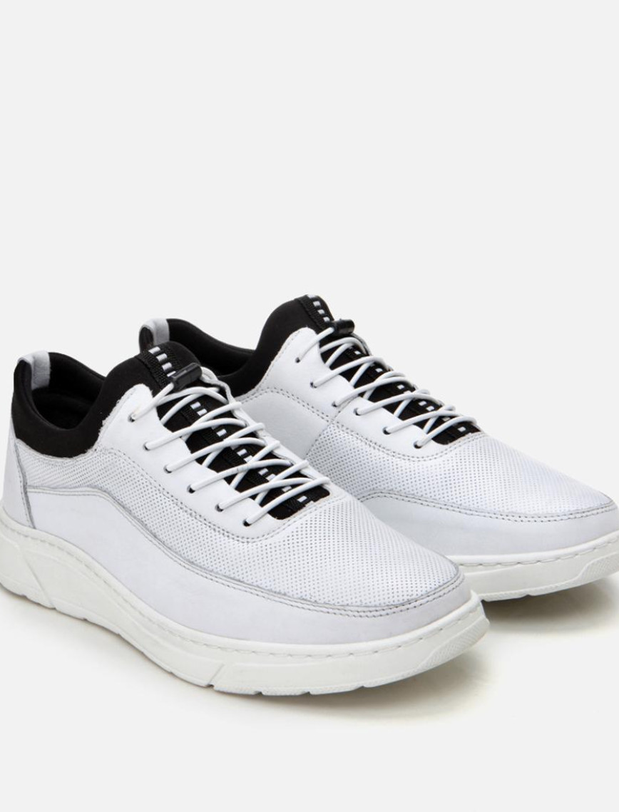 Erkek Deri Beyaz Rahat Spor Ayakkabı Erkek Deri Beyaz Rahat Spor Ayakkabı