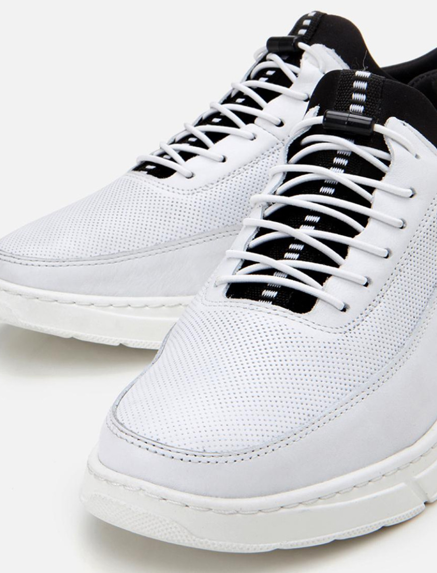 Erkek Deri Beyaz Rahat Spor Ayakkabı Erkek Deri Beyaz Rahat Spor Ayakkabı