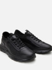 Erkek Deri Siyah Ultra Hafif Tabanlı Spor Ayakkabı Erkek Deri Siyah Ultra Hafif Tabanlı Spor Ayakkabı