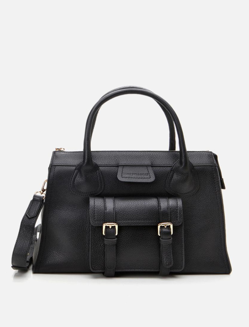 Kadın Deri Siyah Omuz Çantası Kadın Deri Siyah Omuz Çantası