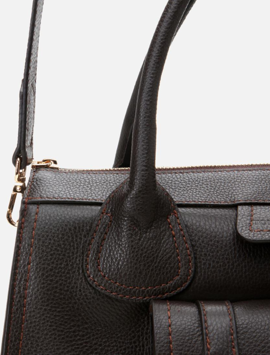 Kadın Deri Kahverengi Omuz Çantası