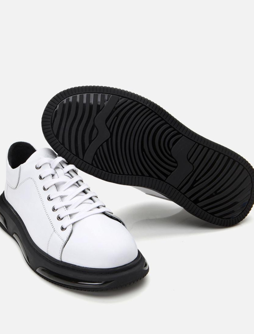 Erkek Deri Beyaz Hafif Tabanlı Spor Ayakkabı Erkek Deri Beyaz Hafif Tabanlı Spor Ayakkabı