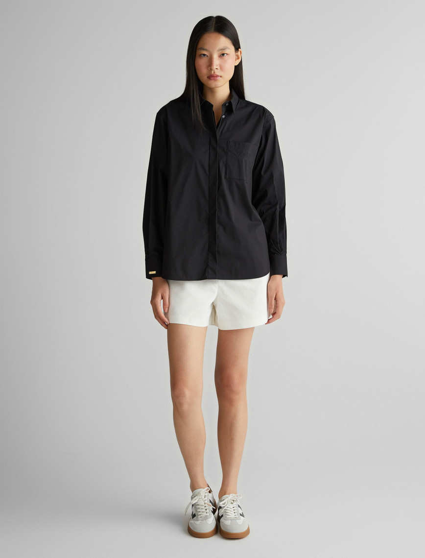 GANT Kadın Siyah Klasik Yaka Gömlek GANT Kadın Siyah Klasik Yaka Gömlek