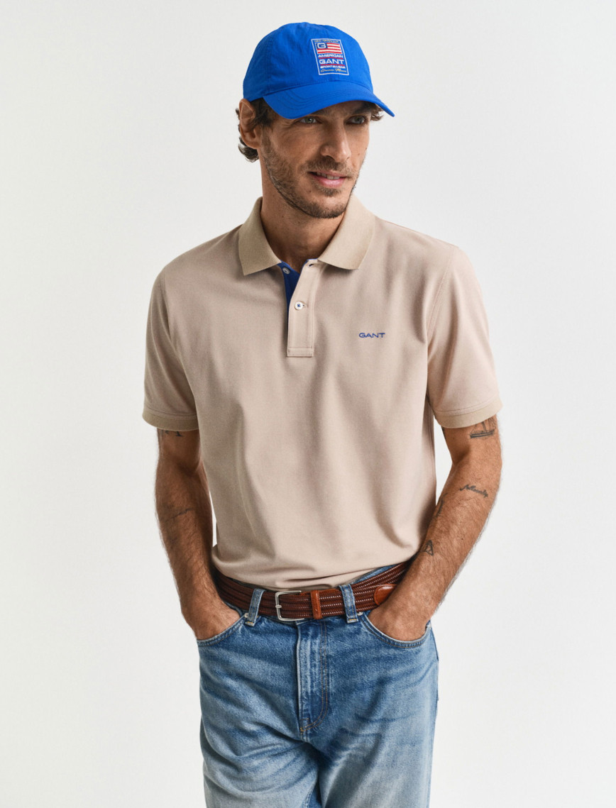 GANT Erkek Bej Regular Fit Polo GANT Erkek Bej Regular Fit Polo