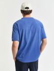 GANT Erkek Mavi Relaxed Fit Bisiklet Yaka Logolu T-Shirt GANT Erkek Mavi Relaxed Fit Bisiklet Yaka Logolu T-Shirt