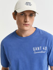 GANT Erkek Mavi Relaxed Fit Bisiklet Yaka Logolu T-Shirt GANT Erkek Mavi Relaxed Fit Bisiklet Yaka Logolu T-Shirt