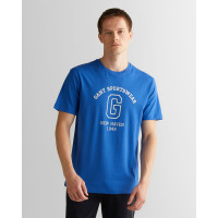 GANT Erkek Mavi Regular Fit Bisiklet Yaka Logolu T-Shirt GANT Erkek Mavi Regular Fit Bisiklet Yaka Logolu T-Shirt