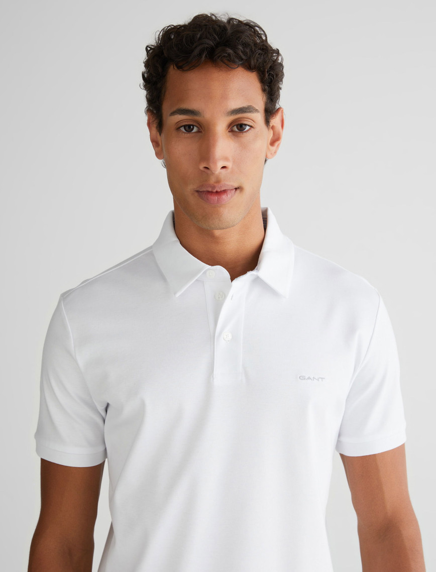 GANT Erkek Beyaz Slim Fit Polo GANT Erkek Beyaz Slim Fit Polo