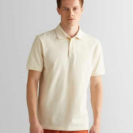 GANT Erkek Krem Regular Fit Polo GANT Erkek Krem Regular Fit Polo