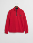 GANT Erkek Kırmızı Regular Fit Yarım Fermuarlı Logolu Sweatshirt GANT Erkek Kırmızı Regular Fit Yarım Fermuarlı Logolu Sweatshirt