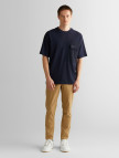 GANT Erkek Lacivert Relaxed Fit Bisiklet Yaka Logolu T-Shirt