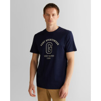 GANT Erkek Lacivert Regular Fit Bisiklet Yaka Logolu T-Shirt GANT Erkek Lacivert Regular Fit Bisiklet Yaka Logolu T-Shirt