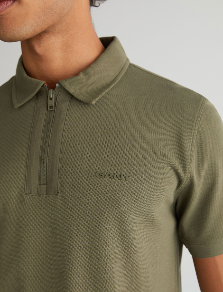 GANT Erkek Yeşil Regular Fit Logolu Polo GANT Erkek Yeşil Regular Fit Logolu Polo